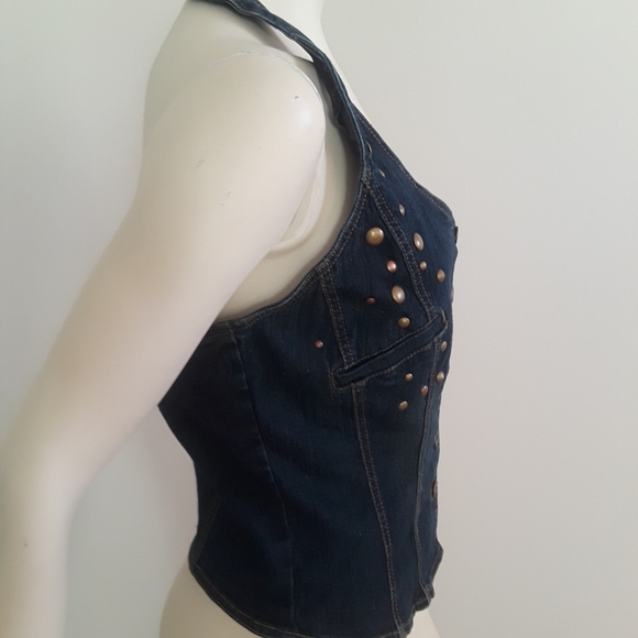 Ashley Stewart Jeans Halter Top - Picture 3 of 5